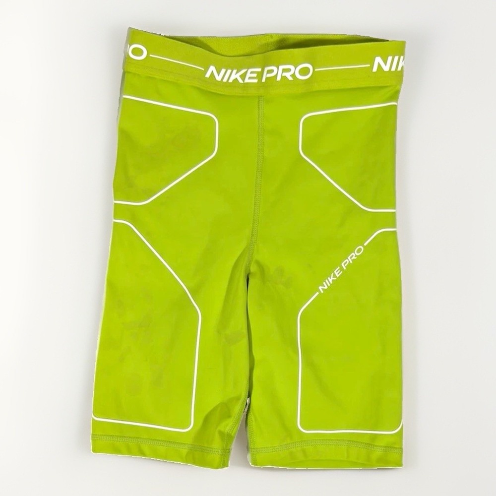Nike Pro Dri-FIT Women's Green Compression Biker Shorts 5" Inseam Gym XXS